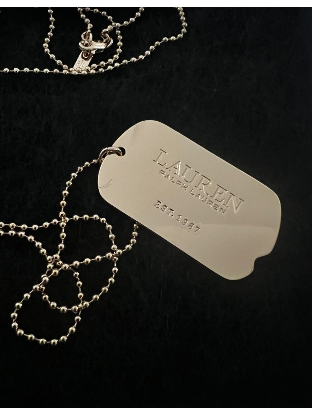 Lauren Ralph Lauren Gold-Tone 36" Logo Tag Pendant Necklace